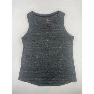 Danskin Womens Space Dye Activewear Tank Top Charcoal Gray Sz S